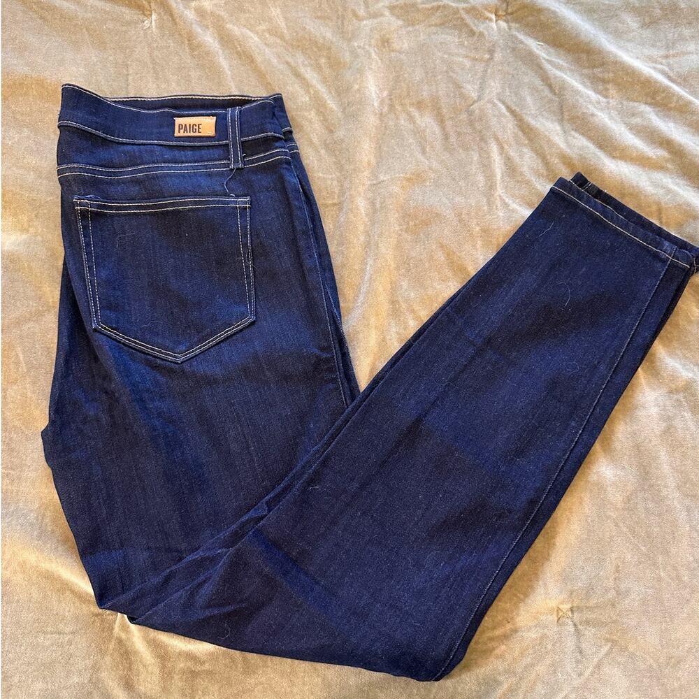 Paige Dark Wash Verdugo Ankle Skinny Jeans 31